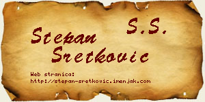 Stepan Sretković vizit kartica